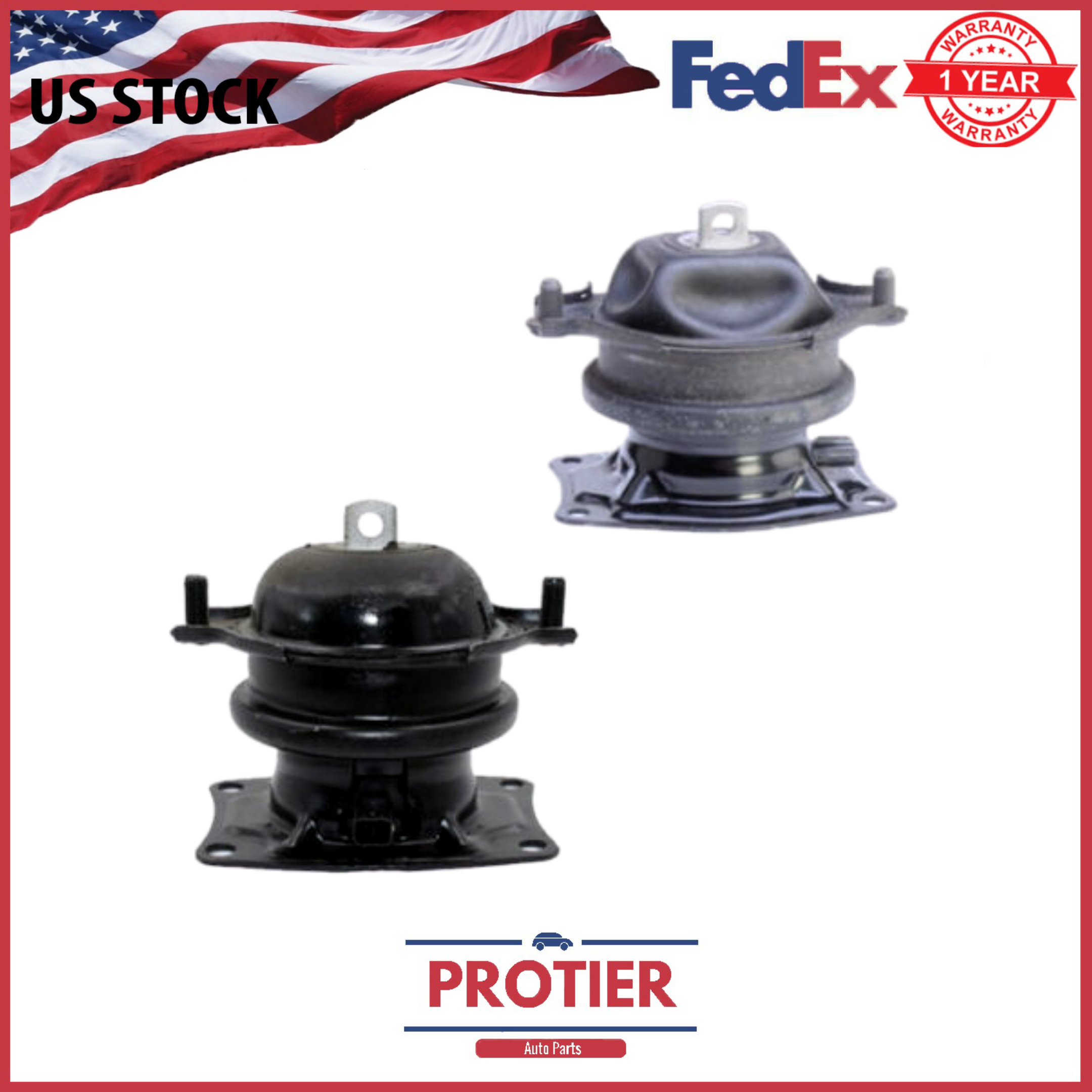 Front & Rear Engine Motor Mount 2PCS Set Fit 20092015 Honda Pilot 3.5L